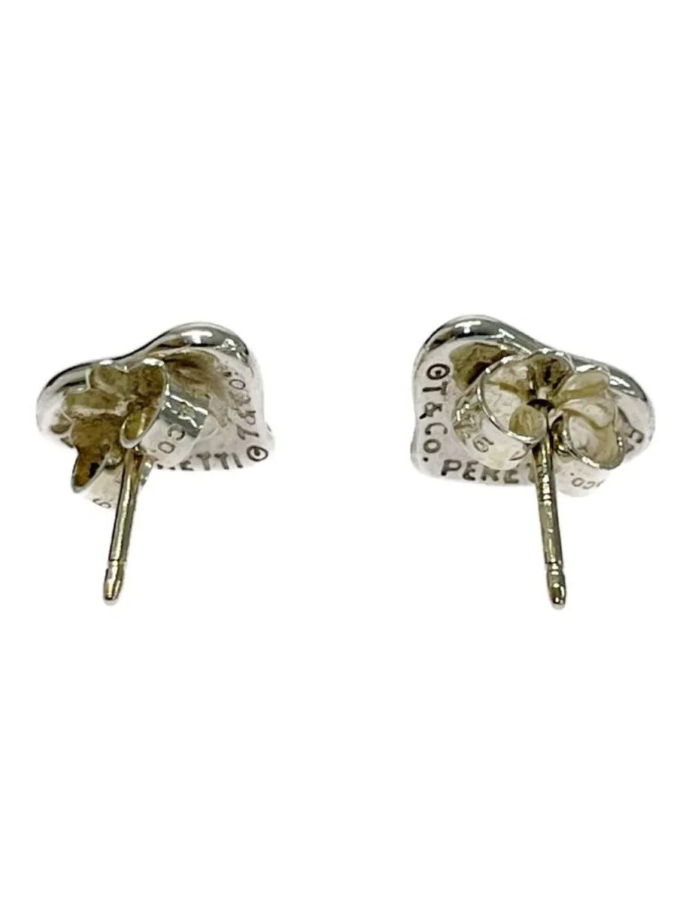Tiffany & Co Silver Full Heart Earrings